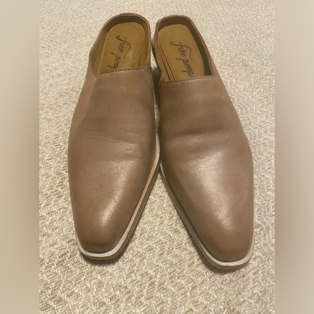 Free People tallaluh western slip on square toe open back booties